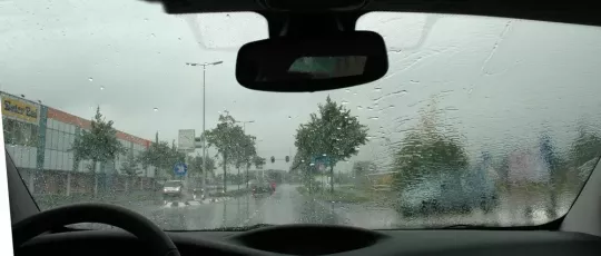 Η επίδραση του Aquacontrol σε ένα παρμπρίζ